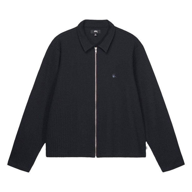 Stüssy Men's' Big Thermal Zip Up Shirt in Green | LN-CC®