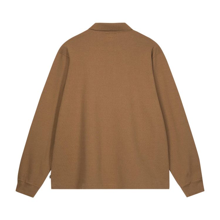 Stussy Long-Sleeve Rib Polo 'light Brown'