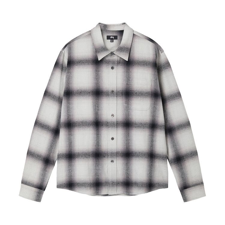 Stussy Hellshire Plaid Shirt 'grey'