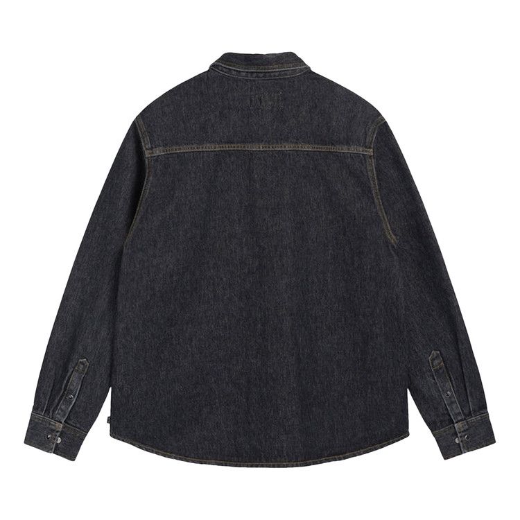 Stussy Boxy Western Denim Shirt Washed Black