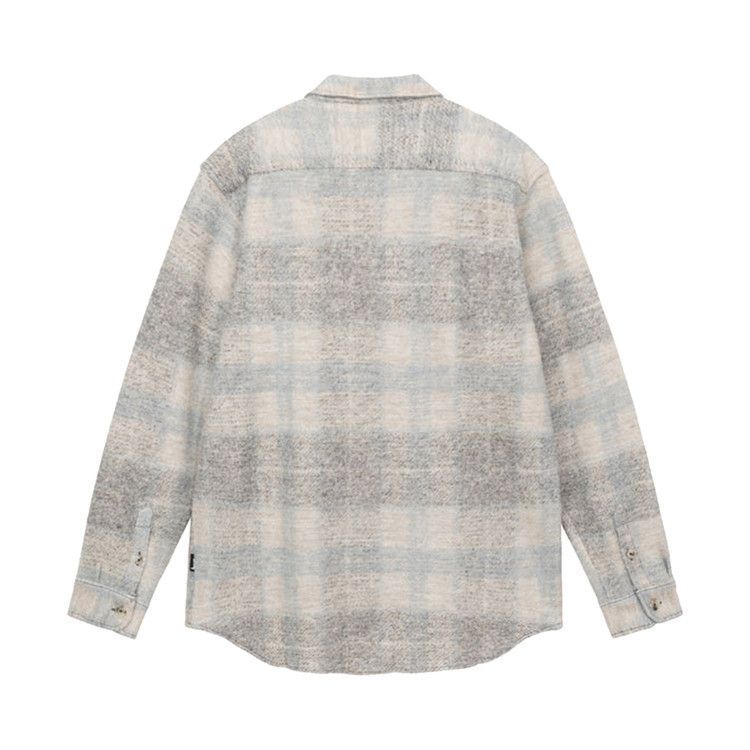 Stussy Plaid Knit Shirt 'grey'