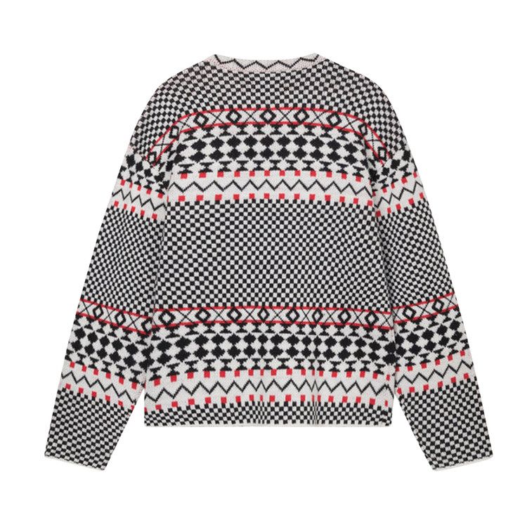 Stussy Jacquard Knit Crew Black