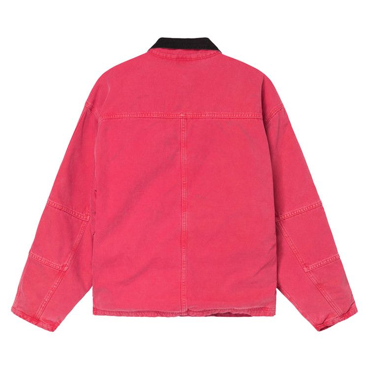 Stussy Washed Canvas Shop Jacket 'hot Pink'