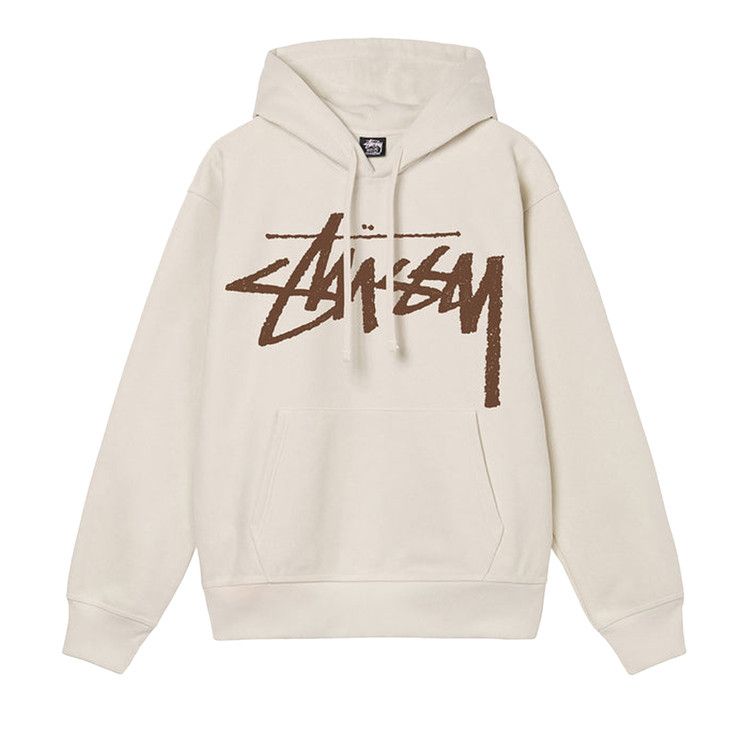 Stussy stock logo hoodie cement sale