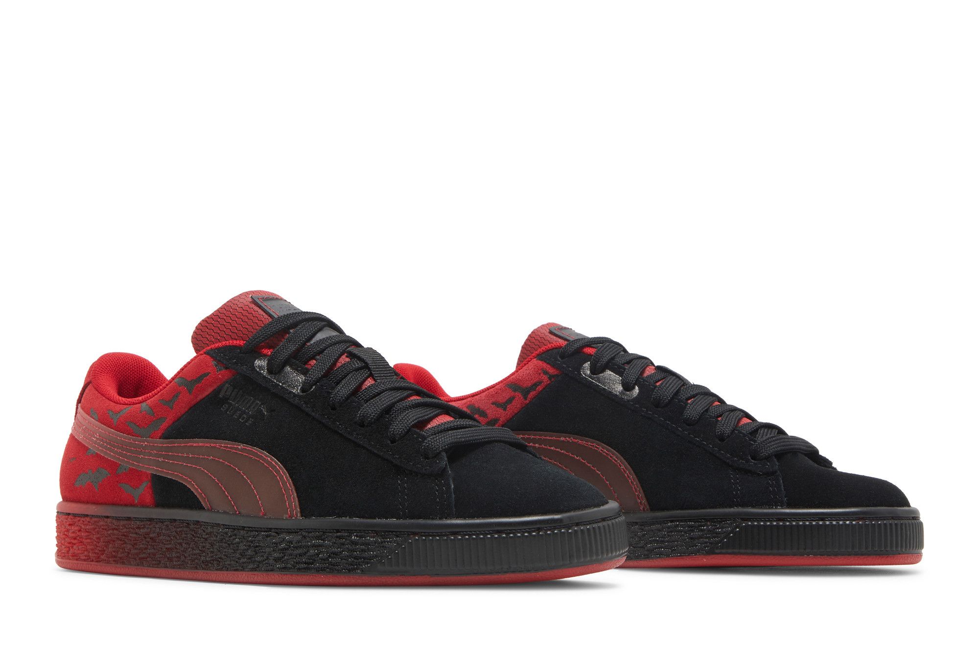 Pre-owned Puma Batman X Suede Classic Big Kid 'black Barbados Cherry' In Red