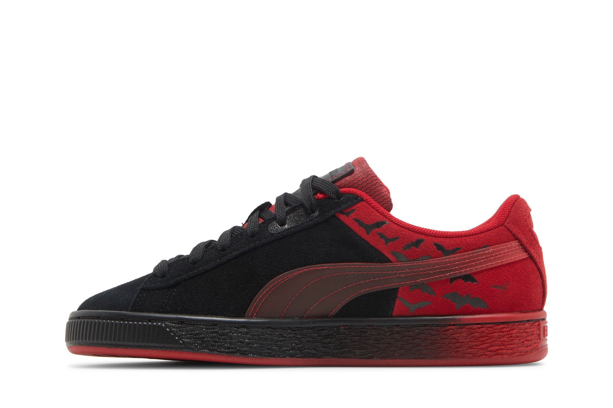 Pre-owned Puma Batman X Suede Classic Big Kid 'black Barbados Cherry' In Red