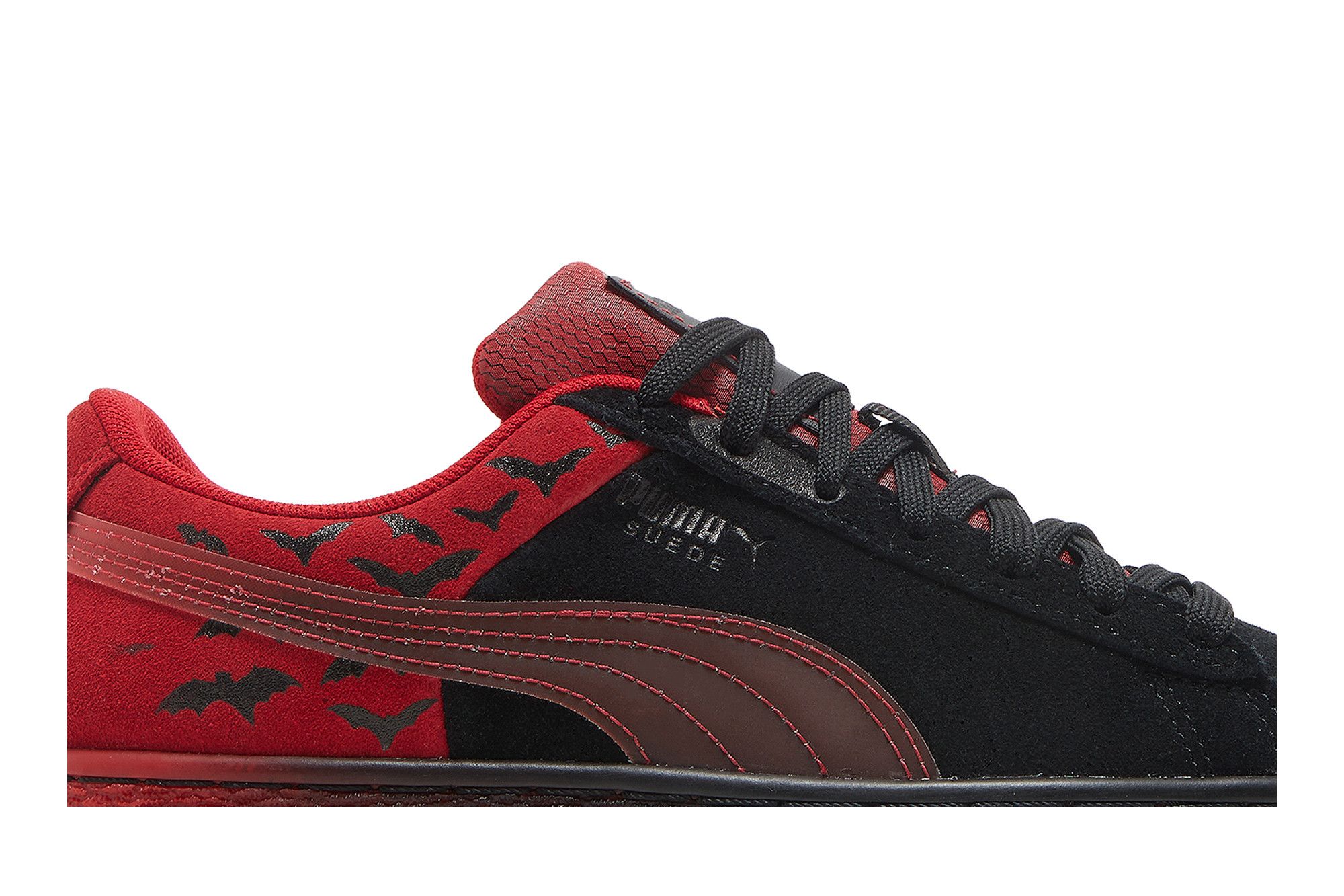 Pre-owned Puma Batman X Suede Classic Big Kid 'black Barbados Cherry' In Red