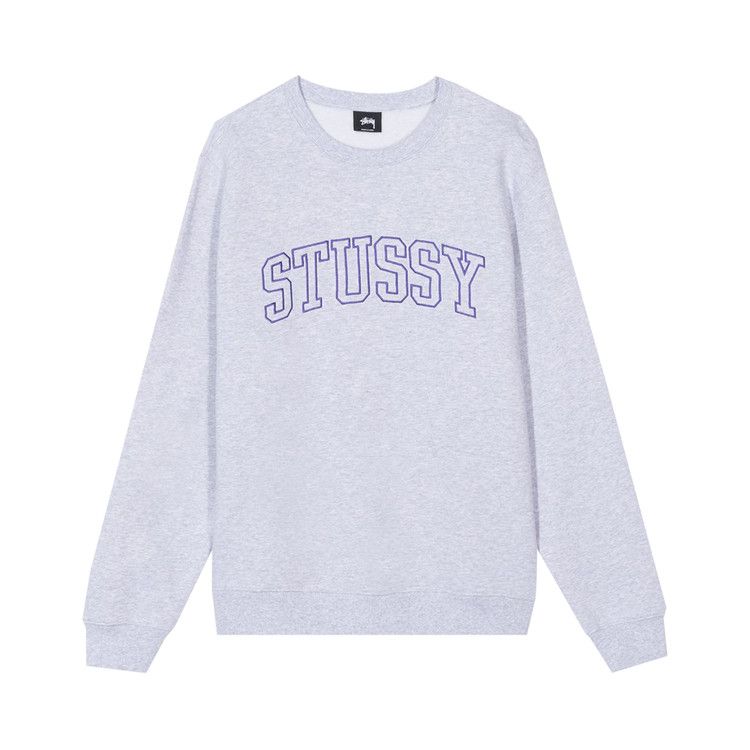 Stussy Outline Applique Crew 'ash Heather'