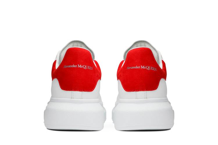 Oversized Sneaker in White/Lust Red