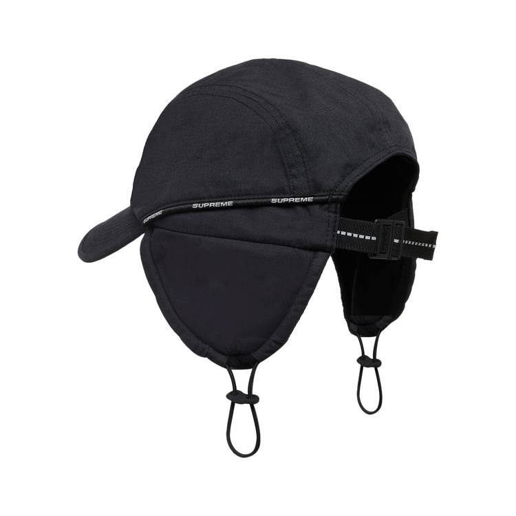 Buy Supreme Packable Ear Flap Camp Cap 'Black' - FW22H48 BLACK | GOAT