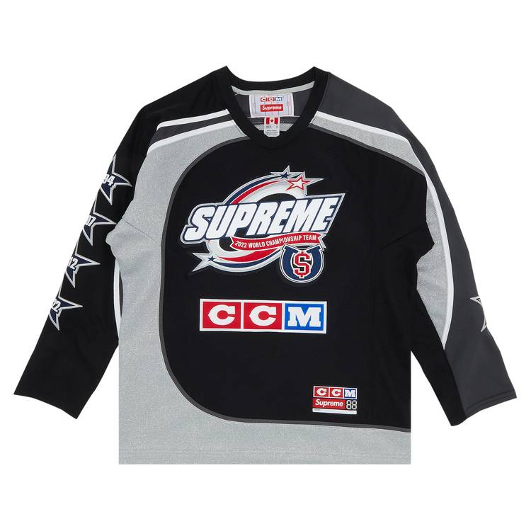 Buy Supreme x CCM All Stars Hockey Jersey 'Black' - FW22KN10 BLACK