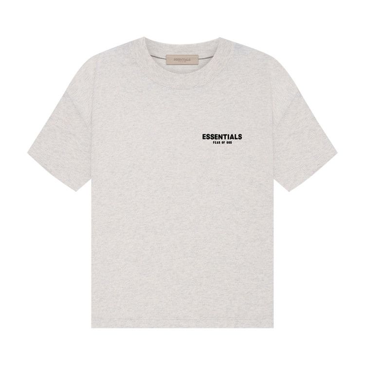 新作 FEAR OF GOD ESSENTIALS フロントロゴ ロンT OATMEAL Fear of God Essentials T-shirt (SS22) Light Oatmeal