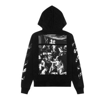 【Off White】CARAVAG PAINT SLIM ZIP HOODIE ★関税送料込み Buy Off-White Caravaggio Square Slim Zip Hoodie 'Black