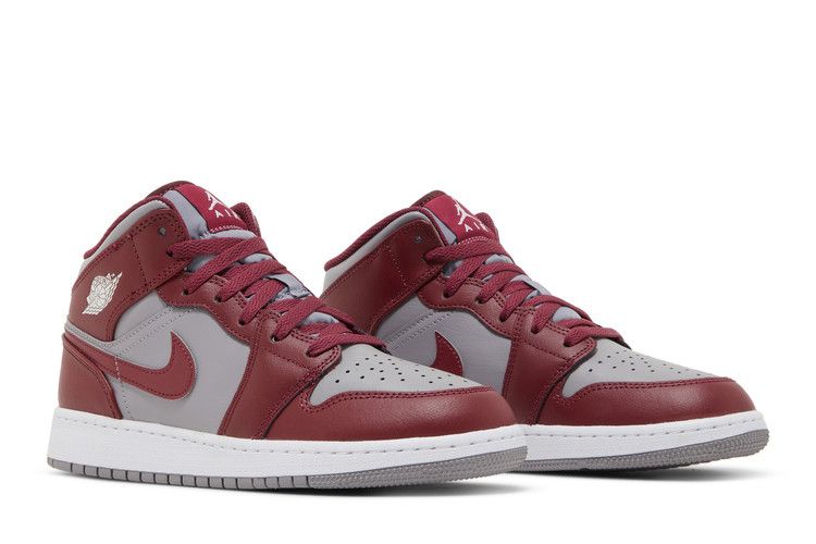 Air Jordan 1 Mid Gs Cherrywood Red