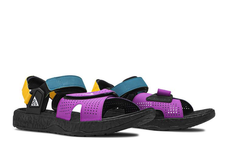 Men's Nike ACG Deschutz Black Vivid Purple Sandals Sz 10
