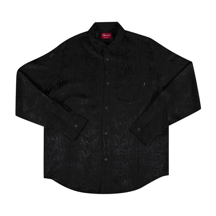 Buy Supreme Snakeskin Jacquard Shirt 'Black' - SS20S33 BLACK