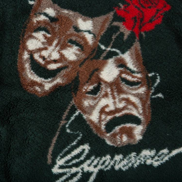 Buy Supreme Drama Mask Fleece Jacket 'Dark Green' - SS20J35 DARK