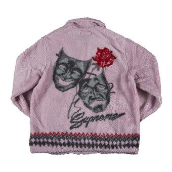 Buy Supreme Drama Mask Fleece Jacket 'Pink' - SS20J35 PINK | GOAT