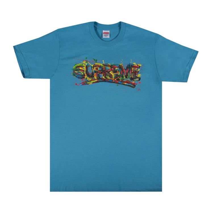 Buy Supreme Paint Logo Tee 'Light Slate' - SS20T36 LIGHT SLATE