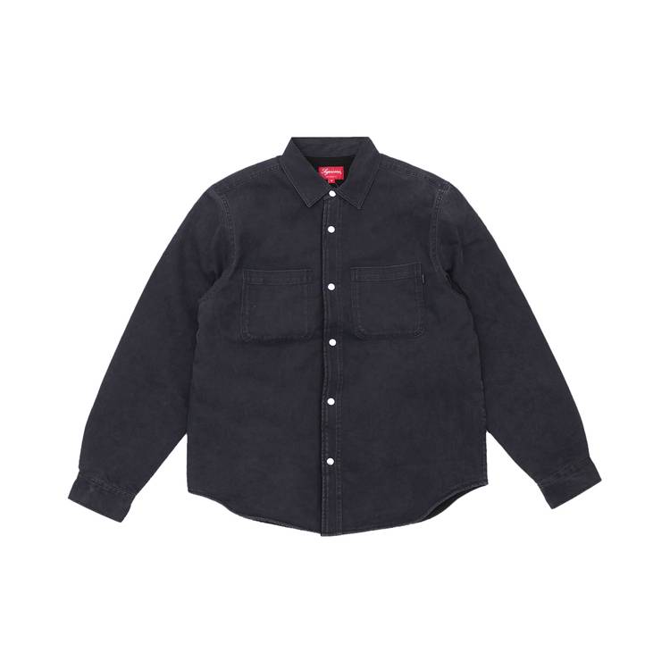 Buy Supreme Sherpa Lined Denim Shirt 'Black' - FW18S25 BLACK | GOAT