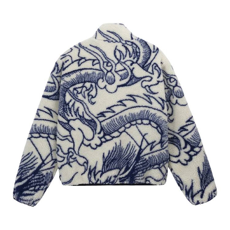 Buy Stussy Dragon Sherpa Jacket 'Natural' - 118510 NATU | GOAT