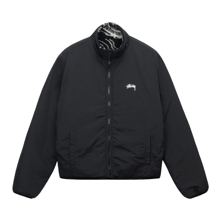 Stussy Dragon Sherpa Jacket Black