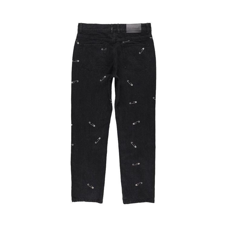 Buy Pleasures Safety Pin 5 Pocket Denim 'Black' - P22W038 BLAC