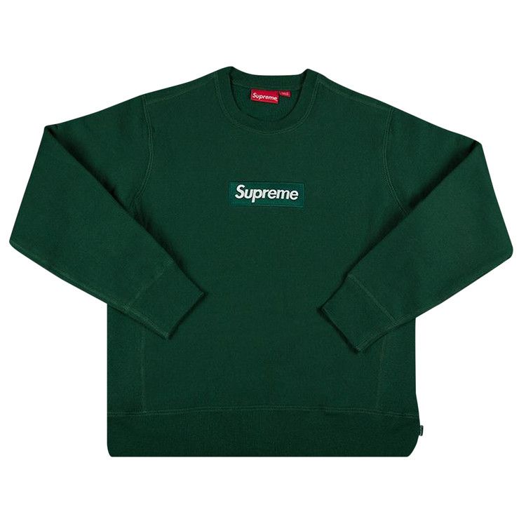 Buy Supreme Box Logo Crewneck 'Dark Green' - FW18SW26 DARK