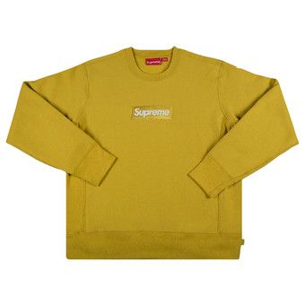 Supreme Box Logo Crewneck Pale Yellow 中古 Supreme Box Logo Crewneck pale yellow