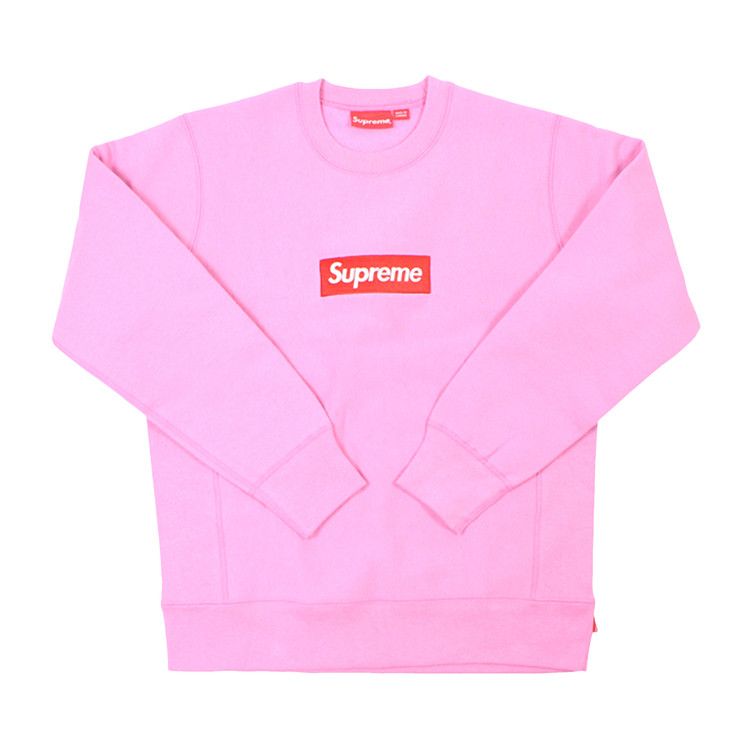 Buy Supreme Box Logo Crewneck 'Heather Pink' - FW15SW6 HEATHER