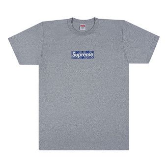 Buy Supreme Bandana Box Logo Tee 'Heather Grey' - FW19T55 HEATHER