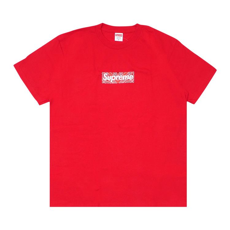 Buy Supreme Bandana Box Logo Tee 'Red' - FW19T55 RED | GOAT
