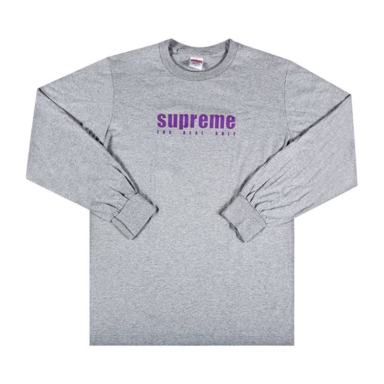 Buy Supreme The Real Shit Long-Sleeve Tee 'Heather Grey' - SS19T18 