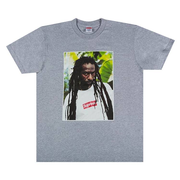 Buy Supreme Buju Banton Tee 'Heather Grey' - SS19T62 HEATHER