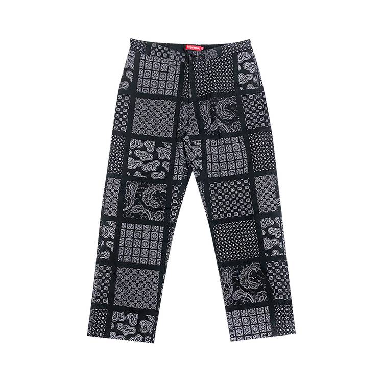 Buy Supreme Paisley Grid Chino Pant 'Black' - SS20P51 BLACK | GOAT