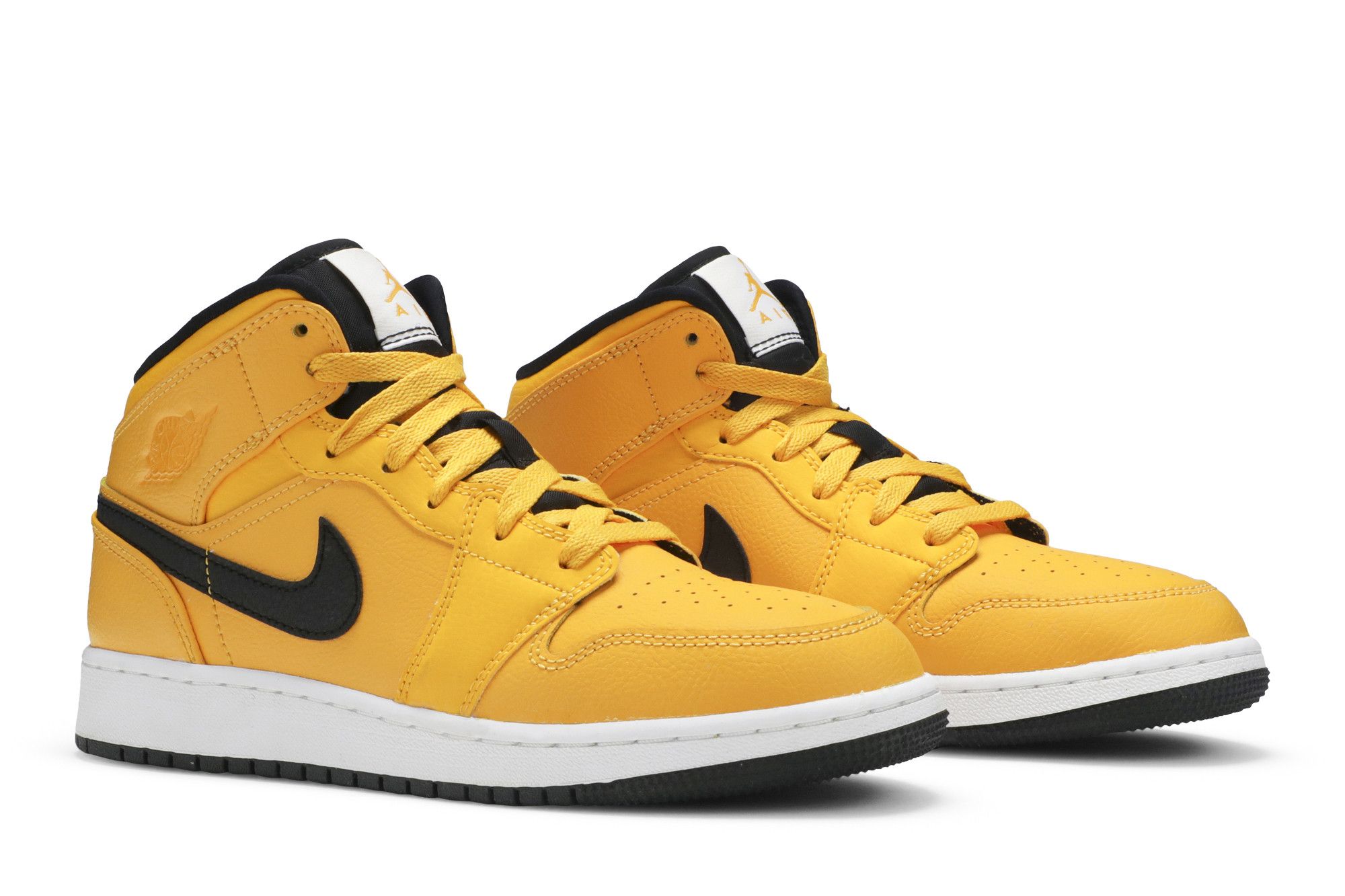 Pre-owned Air Jordan 1 Mid Gs 'university Gold'