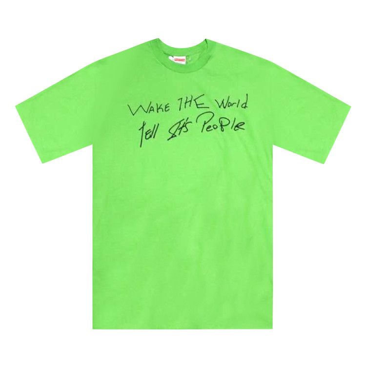 Buy Supreme Buju Banton Wake The World Tee 'Green' - SS19T63 GREEN