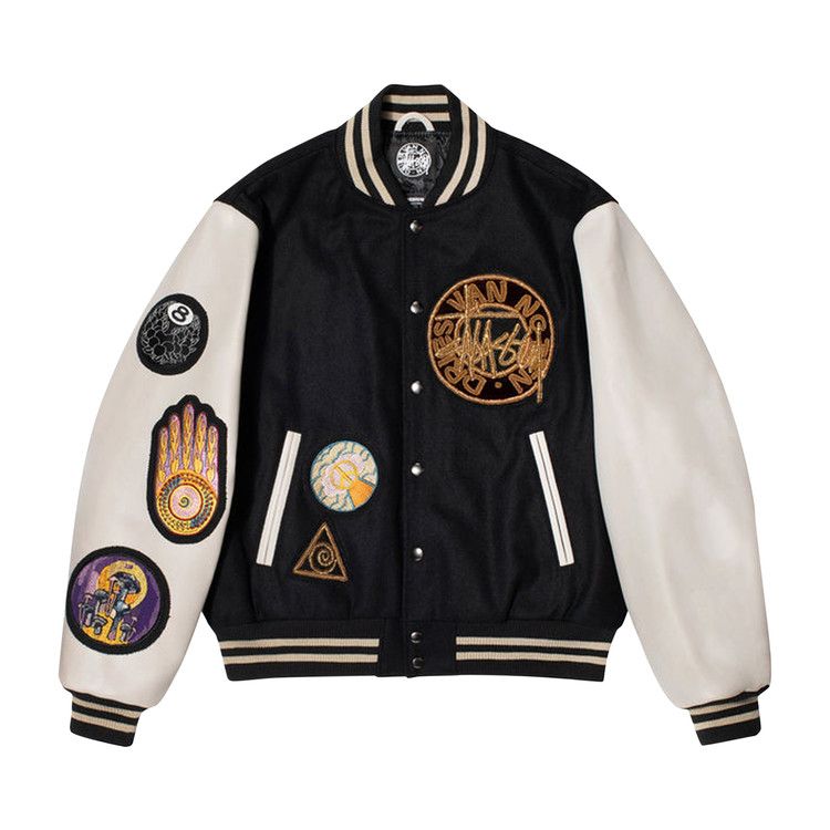Buy Stussy x Dries Van Noten Varsity Jacket 'Black' - 315293
