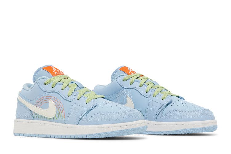 Air Jordan 1 Low SE Gs Blue Stitch