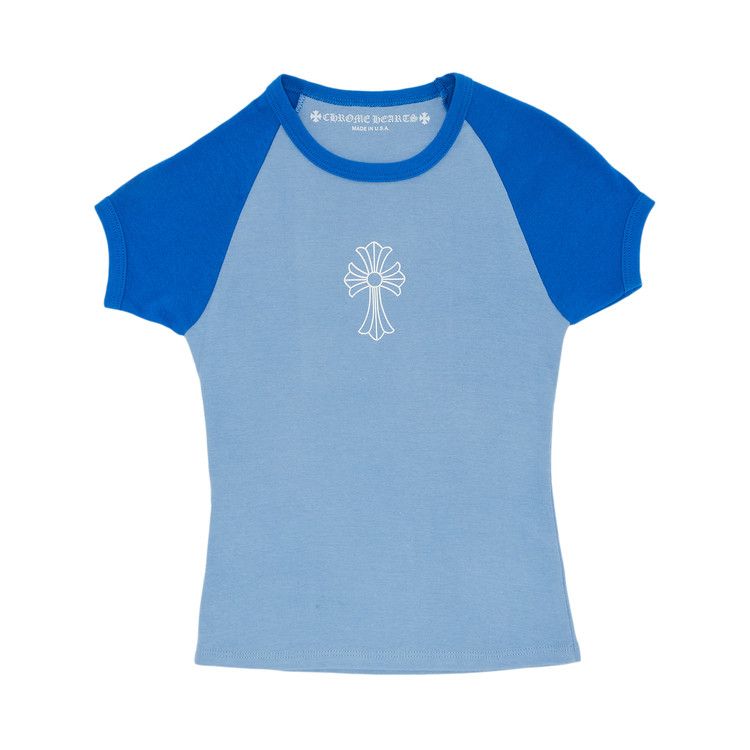 Buy Chrome Hearts Cemetery Cross Baseball Baby T-Shirt 'Blue