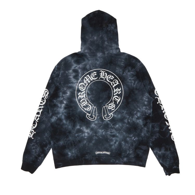 Chrome Hearts Horseshoe Tie Dye Hoodie 'Blue/Grey'