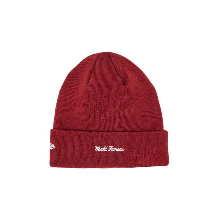 Buy Supreme x New Era Box Logo Beanie 'Cardinal' - FW22BN10