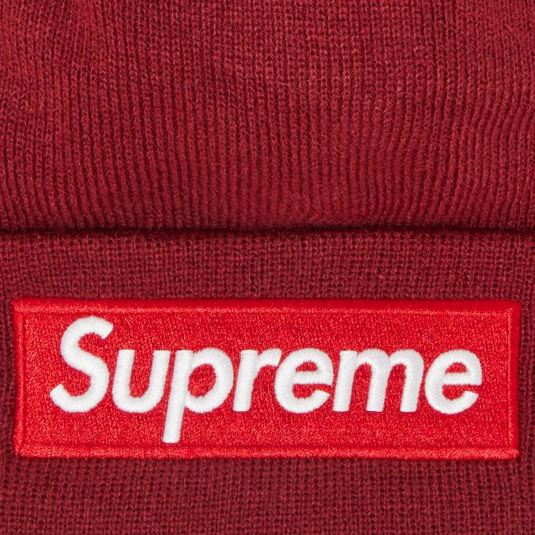 Supreme x New Era Box Logo Beanie 'Cardinal'