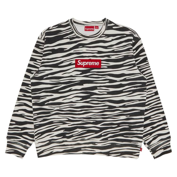 Buy Supreme Box Logo Crewneck 'Zebra' - FW22SW65 ZEBRA - Multi