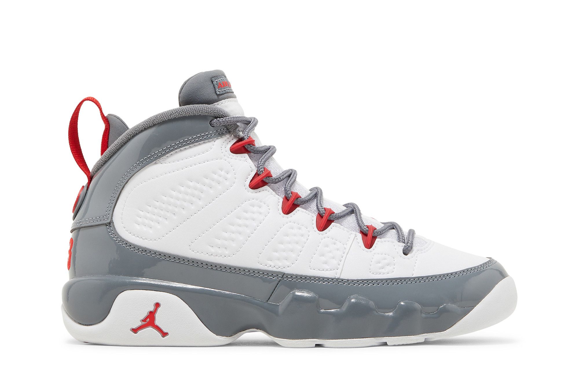 Pre-owned Air Jordan 9 Retro Gs 'fire Red' In Grey