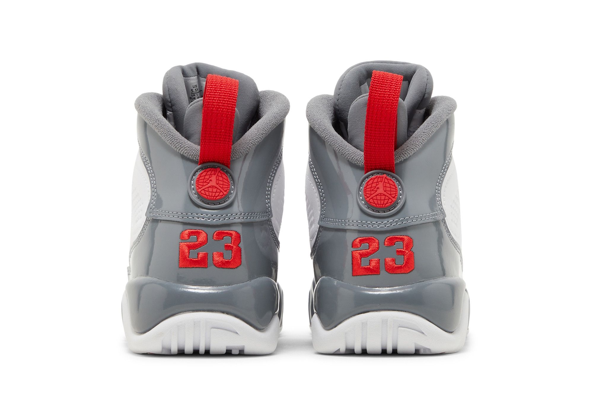 Pre-owned Air Jordan 9 Retro Gs 'fire Red' In Grey