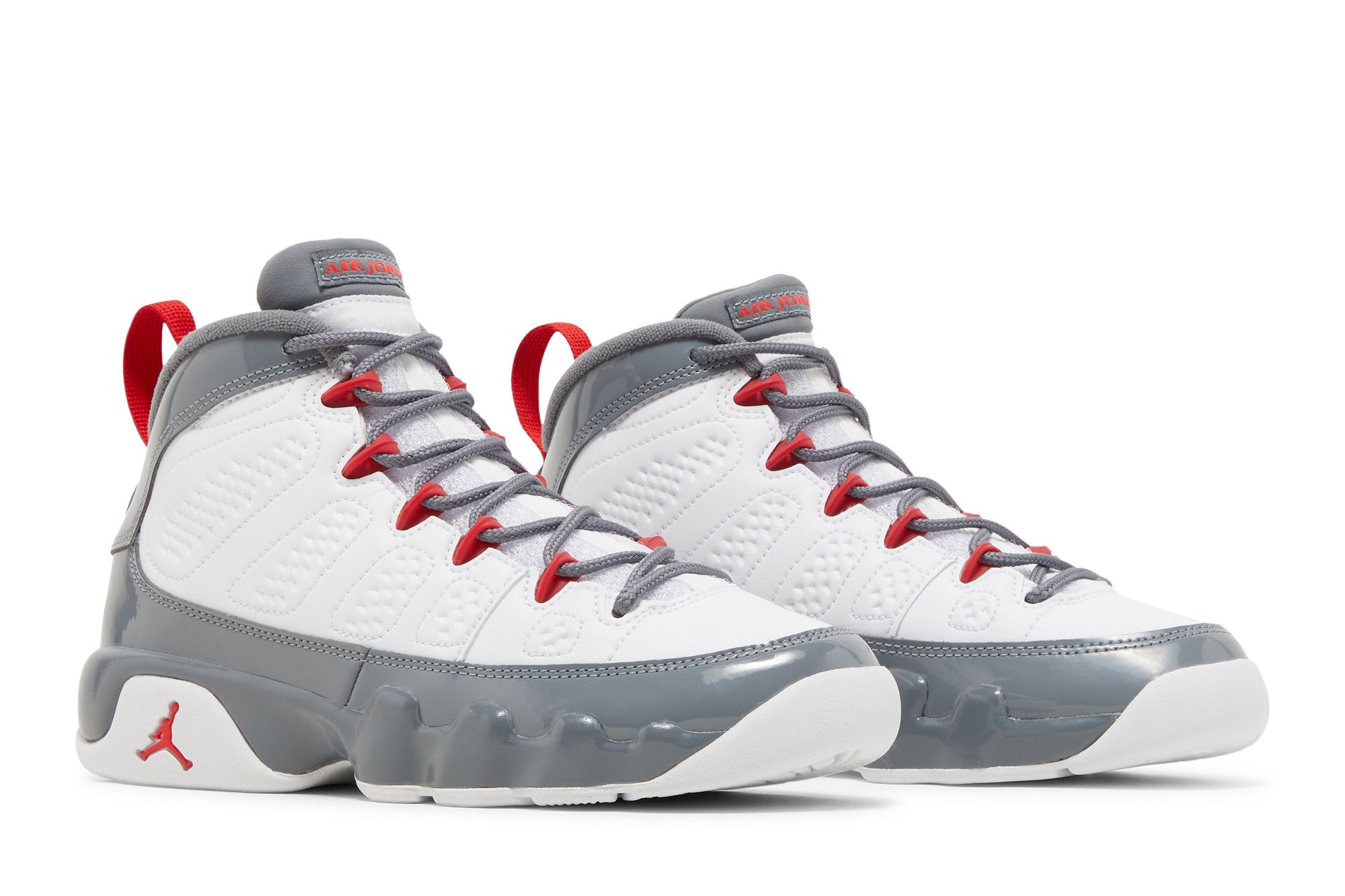 Pre-owned Air Jordan 9 Retro Gs 'fire Red' In Grey