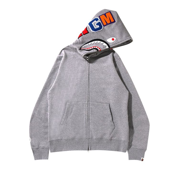 Buy BAPE Shark Full Zip Hoodie 'Grey' - 1I30 115 015 GREY | GOAT