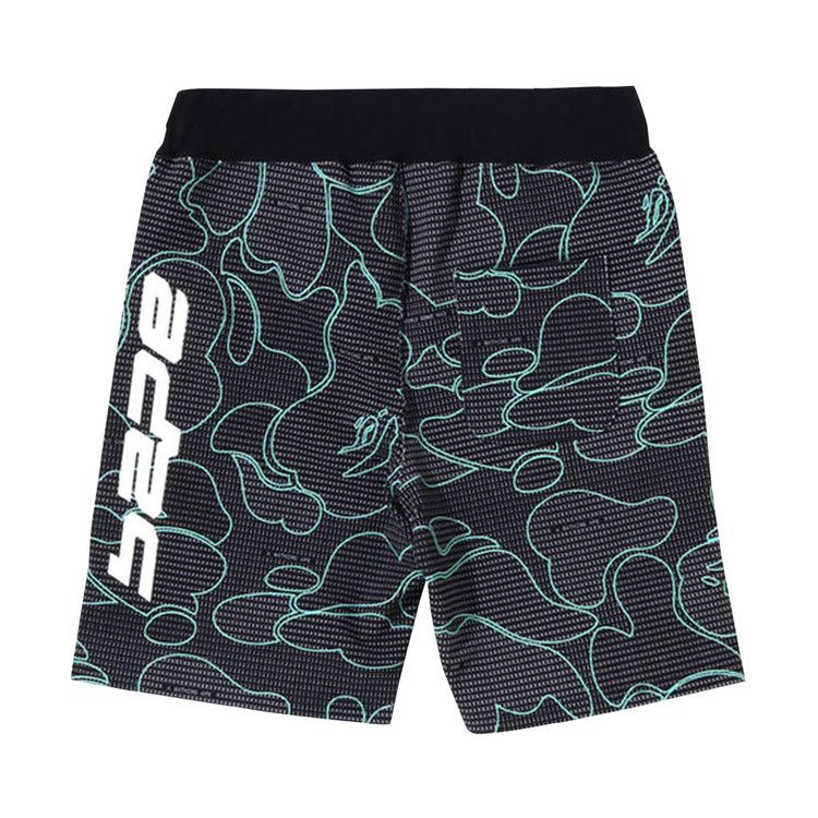 Bape Text Code Camo Sweat Shorts 'black'