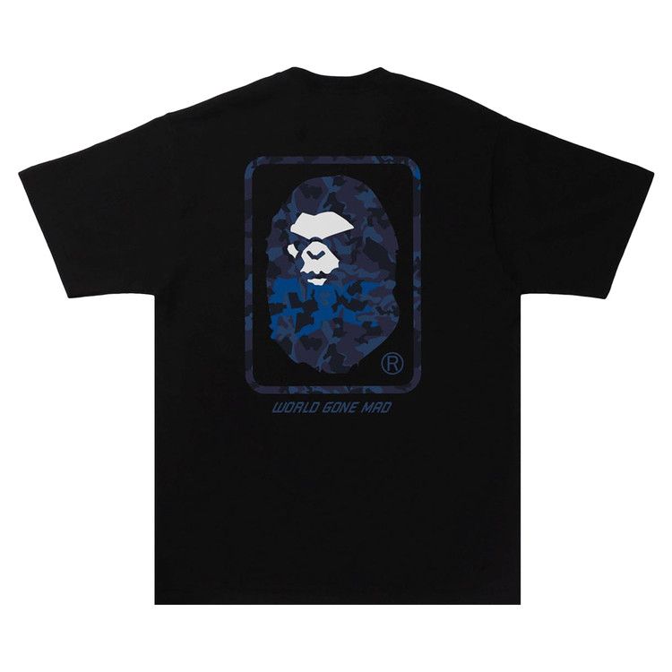 Bape Sand Camo Mad Face T-Shirt White/Navy